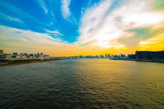Bayarea at the business town in Ariake Tokyo photo