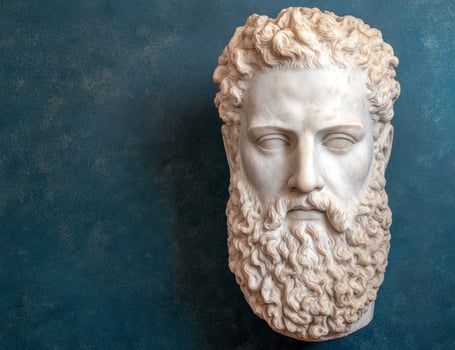 Ancient Greek Marble Bust of a Bearded Man photo