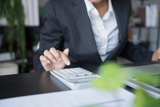 businesswoman Auditor revenue service staff checking annual financial statements company Audit Accounting tax photo