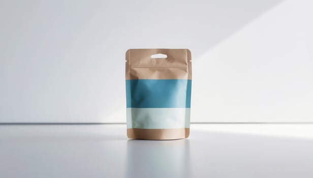 Sustainable laundry detergent in sleek, minimalist packaging, designed for environmentally conscious households photo