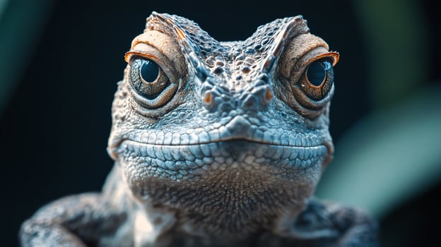 Detailed close-up of a lizard in its natural habitat photo