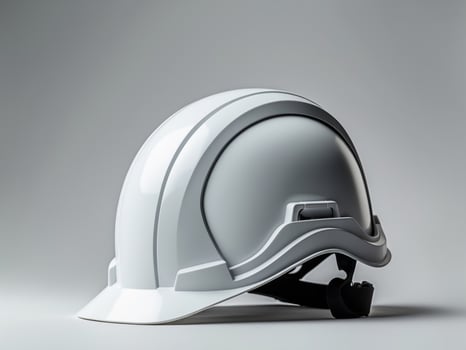 Modern White Safety Helmet Design Industrial Protection Headgear photo