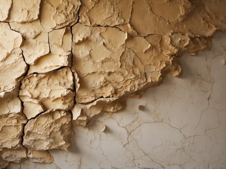 Textured wall with cracked golden plasterTextured wall with cracked golden plaster. photo