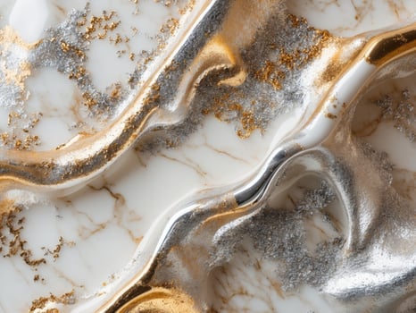 Abstract Background - Golden and Silver Sparkle on Marble TextureAbstract Background - Golden and Silver Sparkle on Marble Texture. photo