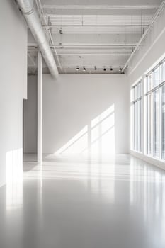 Bright and Minimalist Interior Space with Large Windows and Natural Light photo