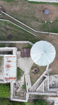Aerial Stone Travnik Castle photo