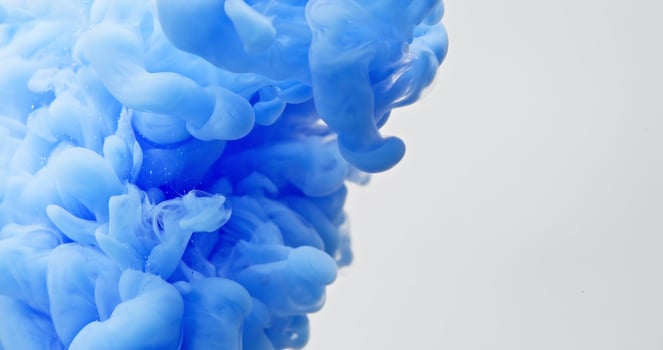 Blue ink in water photo