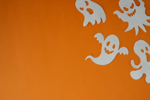 four ghost decoration for copy space wallpaper photo