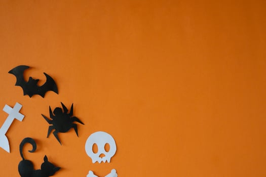 Graveyard and cat decoration for copy space wallpaper photo