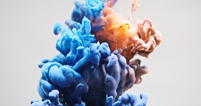 Colorful ink in water photo