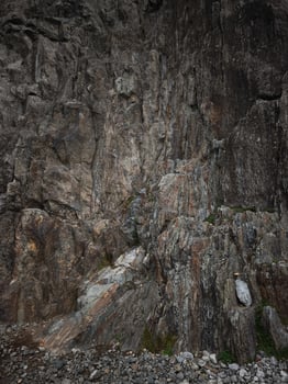 Majestic rock face dominating chamonix mountain landscape in autumn photo