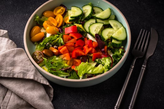 Fresh healthy organic vegetable salad photo