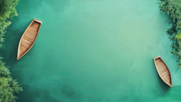 fishing tour banner with lake and boat photo