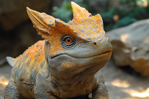 A Majestic Fantasy Reptile Poses Gracefully photo