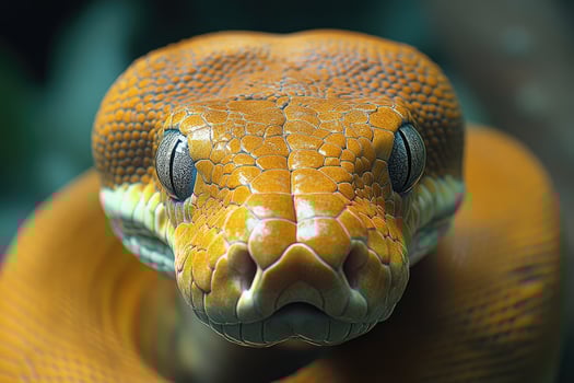Golden Python Close Up Head And Body photo