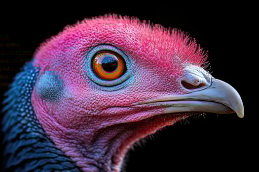 Vivid Closeup of a Wild Turkeys Head and Eye photo