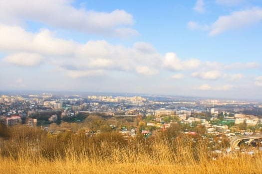 Autumn Hilltop Cityscape View photo
