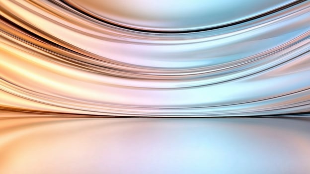 Smooth abstract waves in soft colors create serene atmosphere photo