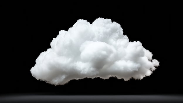 High resolution image of isolated white cloud on black background photo