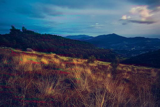 Mountain autumn landscape sunset view travel photo
