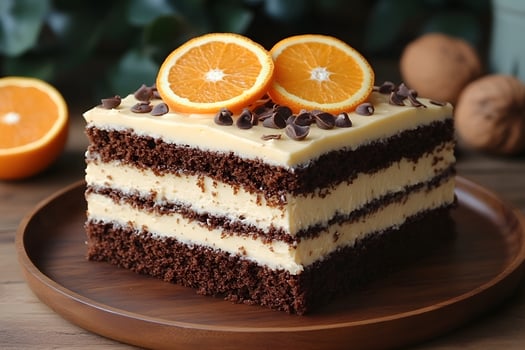 Delicious Chocolate Orange Layer Cake with Citrus Garnish for Dessert Inspiration photo