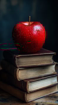 A stack of books photo