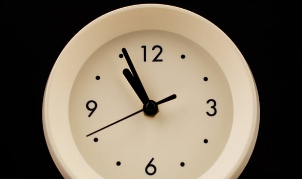 Clock telling time photo