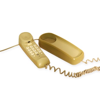 A beautifully designed Vintage Landline Phone featuring a Corded Handset in Olive Green photo