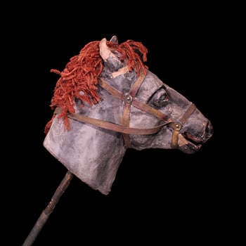 A Traditional Horse Head Puppet on a Stick, representing rich cultural heritage and artistry photo