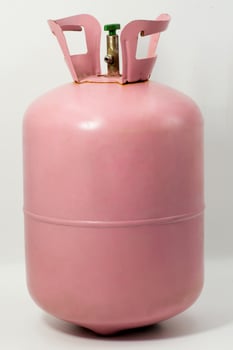 Pink gas cylinder for domestic use photo