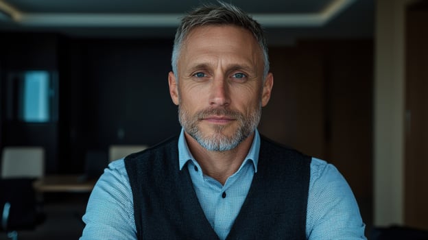 Portrait of a confident middle aged businessman. photo