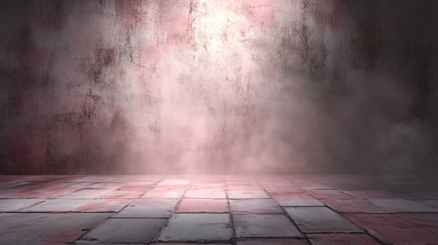 Brick wall texture with warm pink and gray gradients. photo