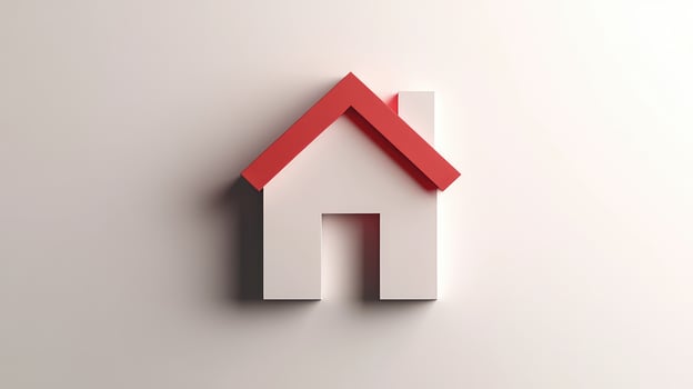 Minimalist Chic White Canvas Home Icon photo