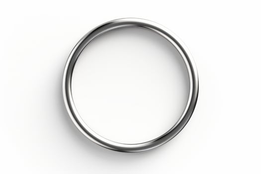 Silver round frame isolated on white background. photo