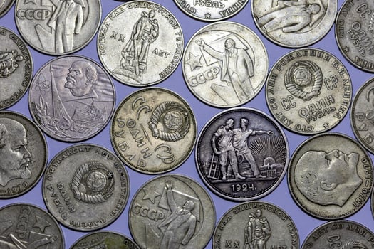different commemorative coins of the USSR photo