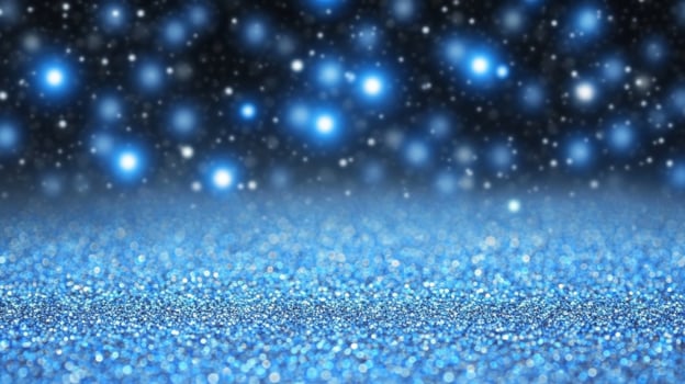 Blue glitter background with stars photo