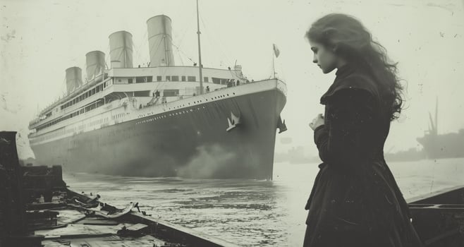 large vintage ship floating on calm ocean waters 1 photo