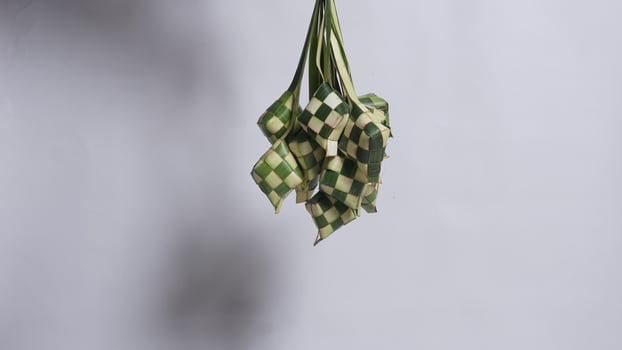 A Package of Hanging Ketupat or Rice Packaging for Ramadan and Eid al-Fitr photo