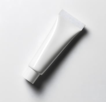 White Tube Packaging On A White Background photo