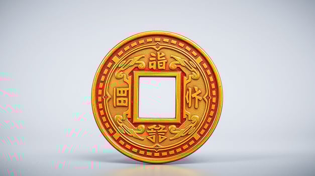 Timeless Circular Chinese Coin Design photo