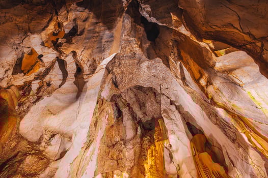 Inside view of the Marble Mountains in Da Nang. photo