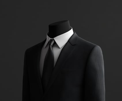 Elegant tailored suit displayed against a dark background showcasing modern fashion design and craftsmanship photo
