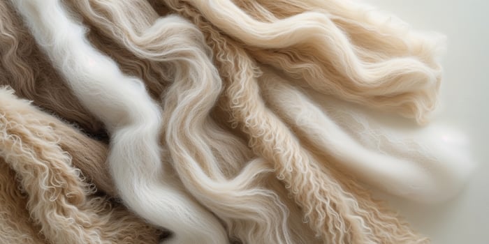 Raw organic alpaca fleece forming soft textured background. photo