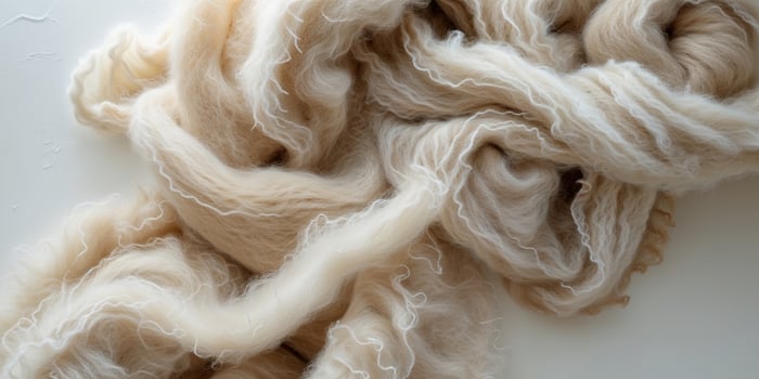 Raw organic alpaca fleece forming soft textured background photo