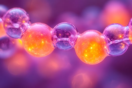 Abstract Concept of Glowing Spheres with Vibrant Colors for Futuristic Design photo