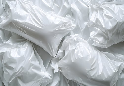 White Plastic Bags Crumpled Texture Background photo