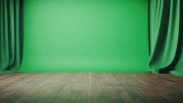 Green Screen Panel on Carnival Carousel, Vibrant Background for Fantasy, Fairground, or Creative Projects, Perfect Blank Canvas for Digital Integration, Seamless Space for Dynamic Designs photo