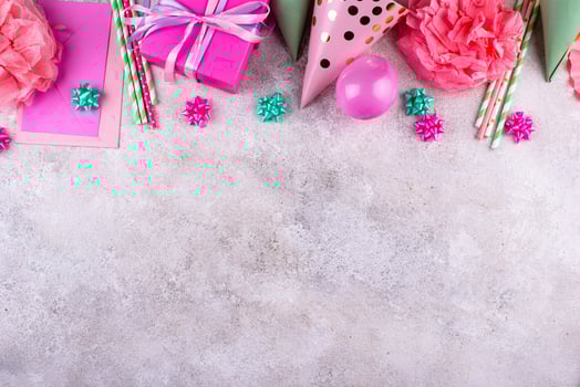 Birthday party celebration concept with papaer hat photo
