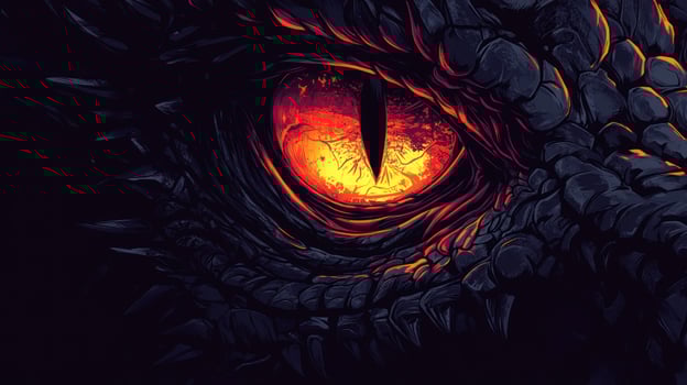 Close-up of a Fiery Dragon Eye photo