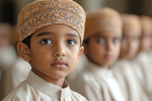 A group of young boys in traditional clothing photo